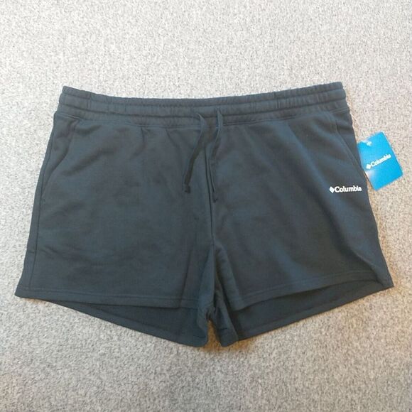 Columbia Trek Active Wear French‎ Terry Shorts Womens Size 1X Black - Picture 1 of 11